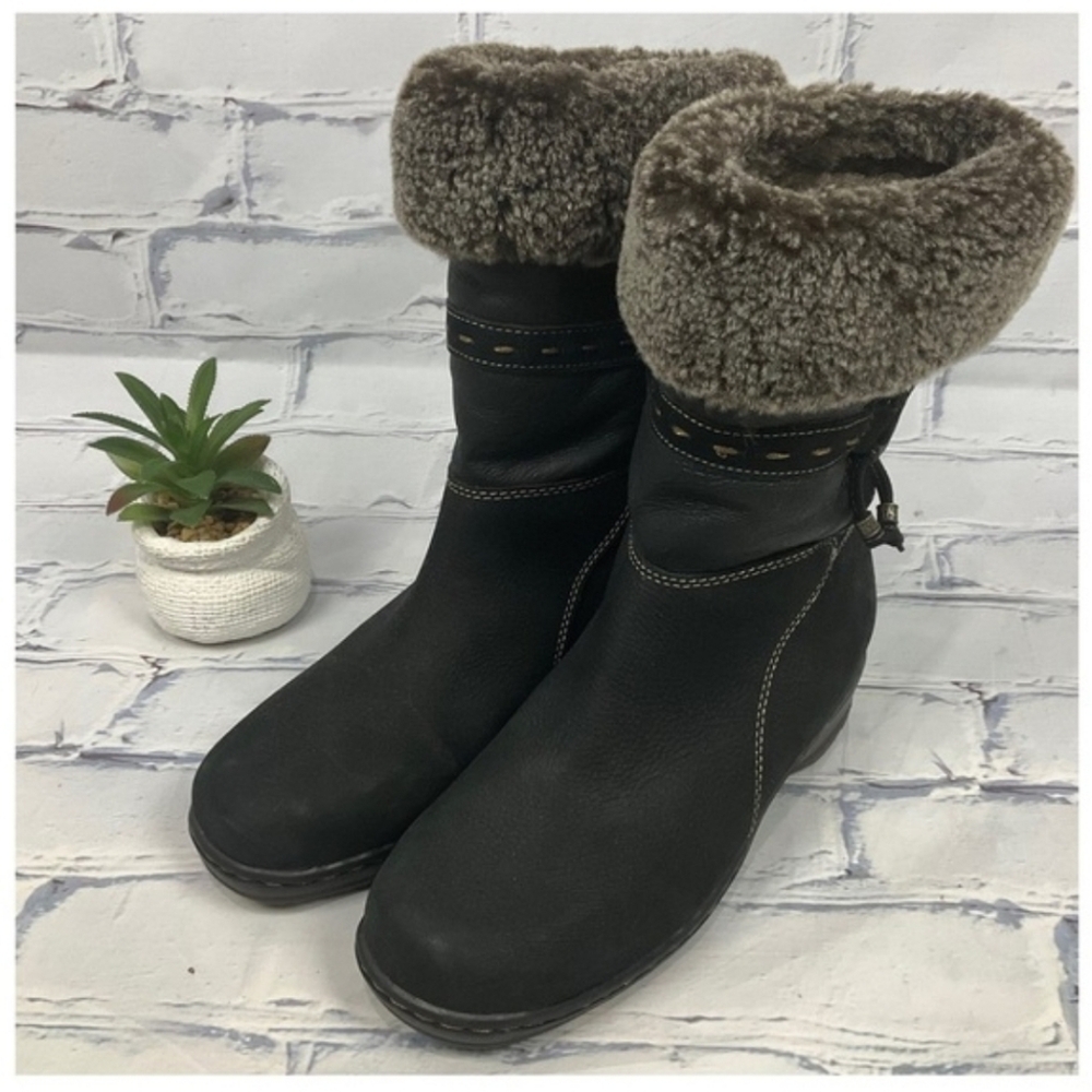 Blondo Canada Leather Genuine Shearling Winter Boots, Size 9.5